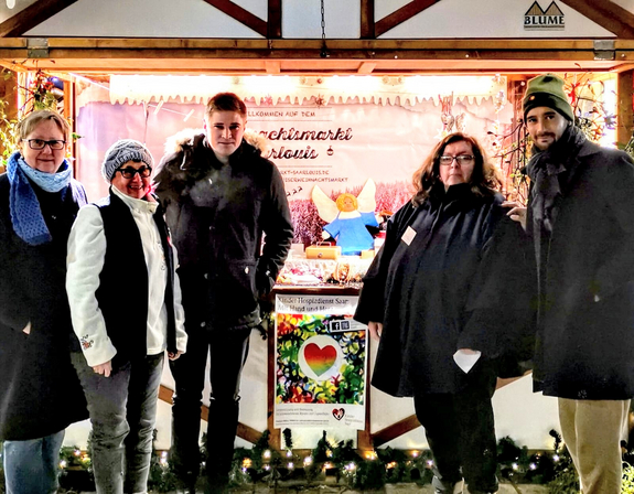 v.l.n.r. Annelie Fritz-Braunagel, Ellen Renner ( EA Kinderhospiz und Palliativteam Saar), Kamil Grygoruk (CONVICTUS), Susanne Petri (EA Kinderhospiz und Palliativteam Saar) und Tassilo Luft (CONVICTUS) Image-1363